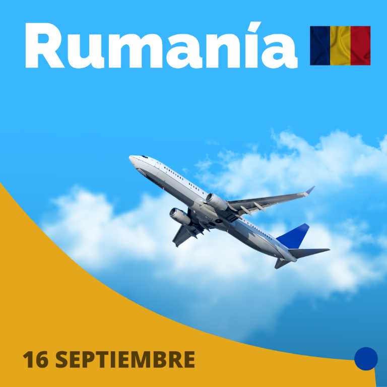 Rumanía con escala en Frankfurt