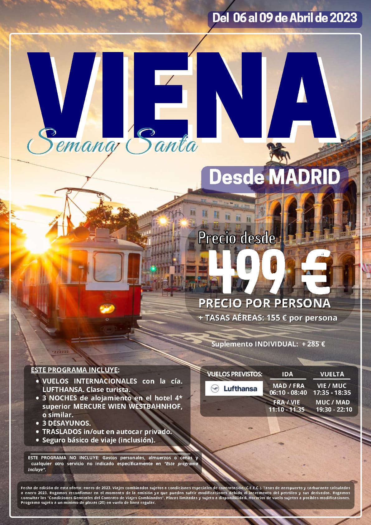 Ref 500  VIENA desde Madrid